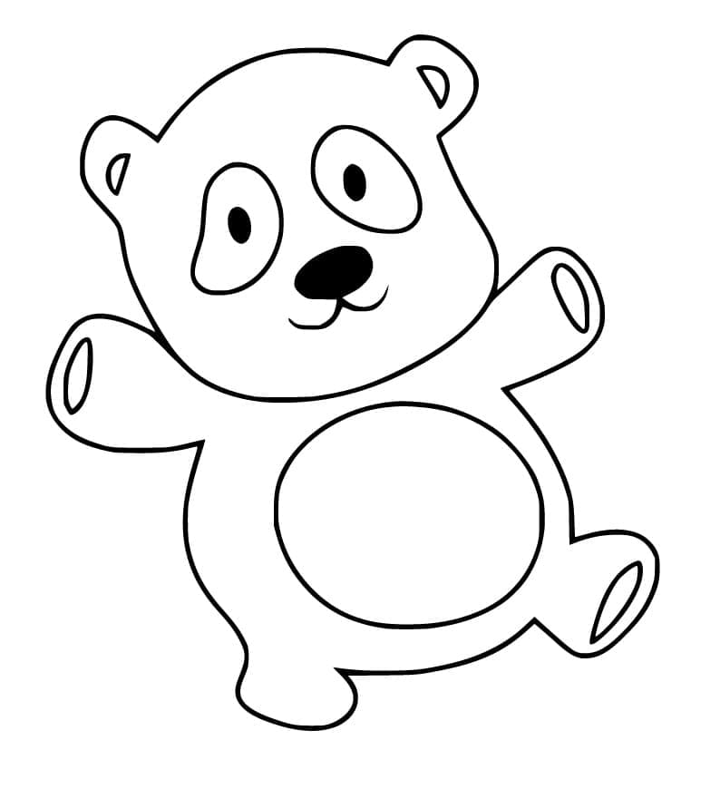 Printbar Sød Panda Tegninger til Farvelægning
