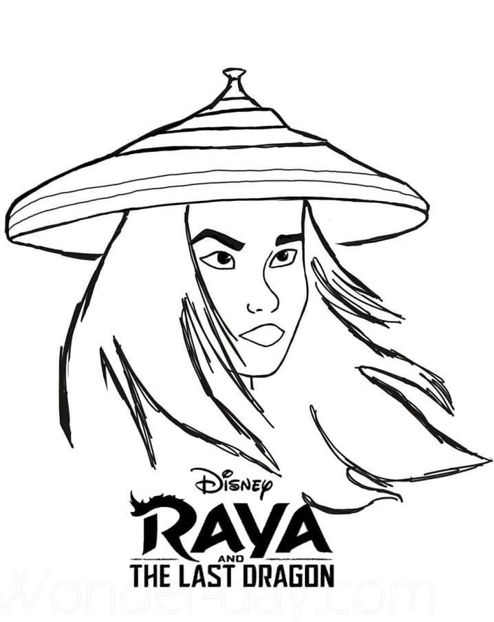 Raya og den sidste drage kan udskrives Tegninger til Farvelægning