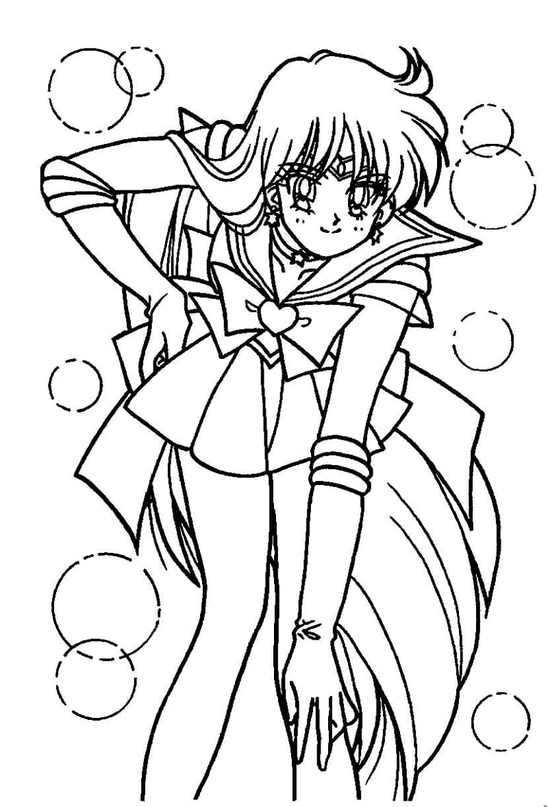 Rei Hino Sailor Mars Tegninger til Farvelægning