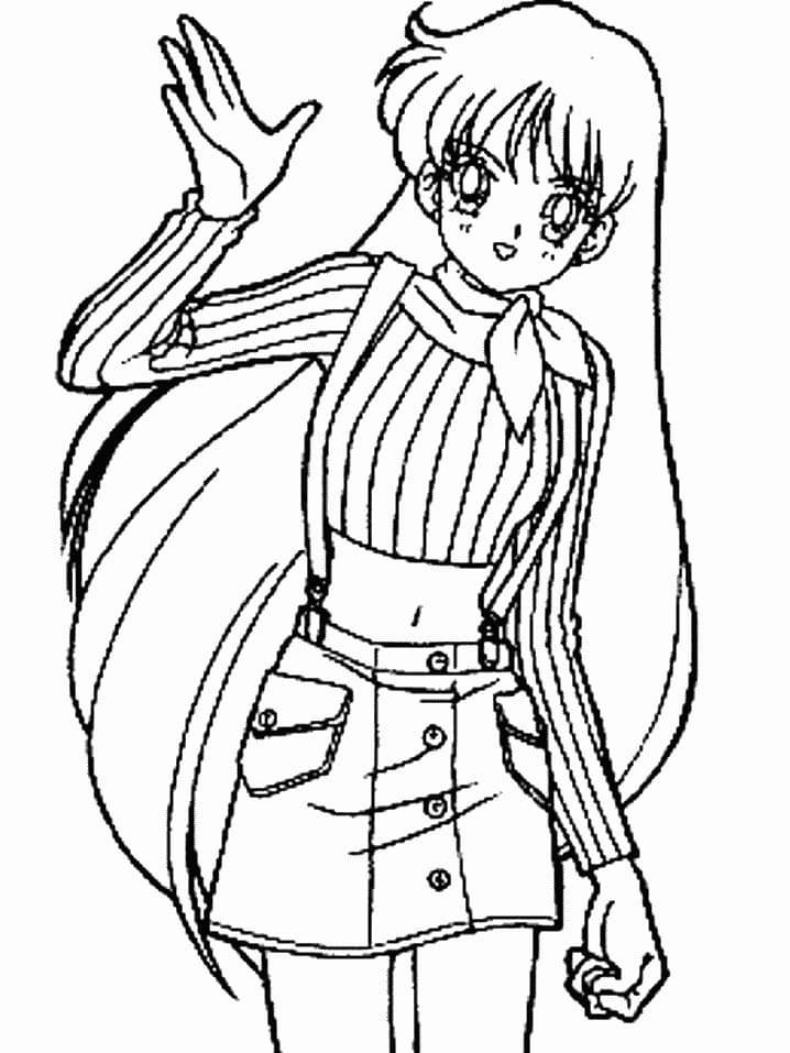 Rei Hino Sailor Moon Tegninger til Farvelægning