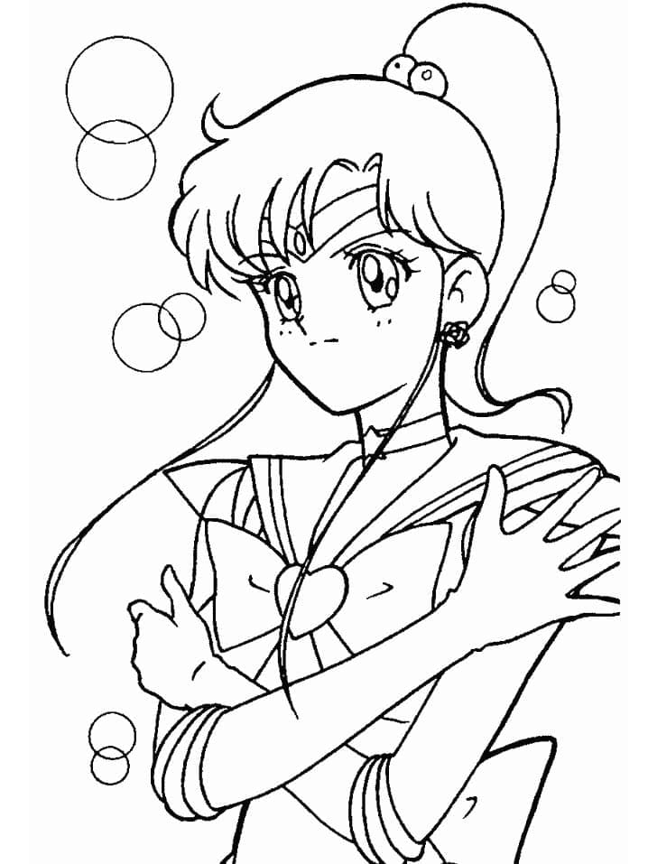 Sailor Jupiter fra Sailor Moon Tegninger til Farvelægning