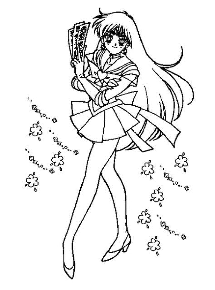 Sailor Mars fra Sailor Moon Tegninger til Farvelægning
