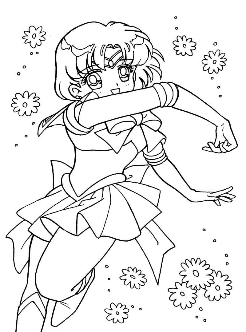 Sailor Mercury Tegninger til Farvelægning