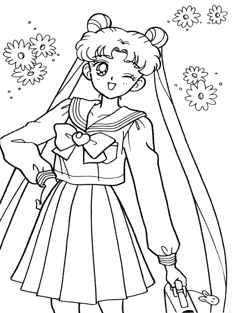 Sailor Moon Usagi Tsukino Tegninger til Farvelægning