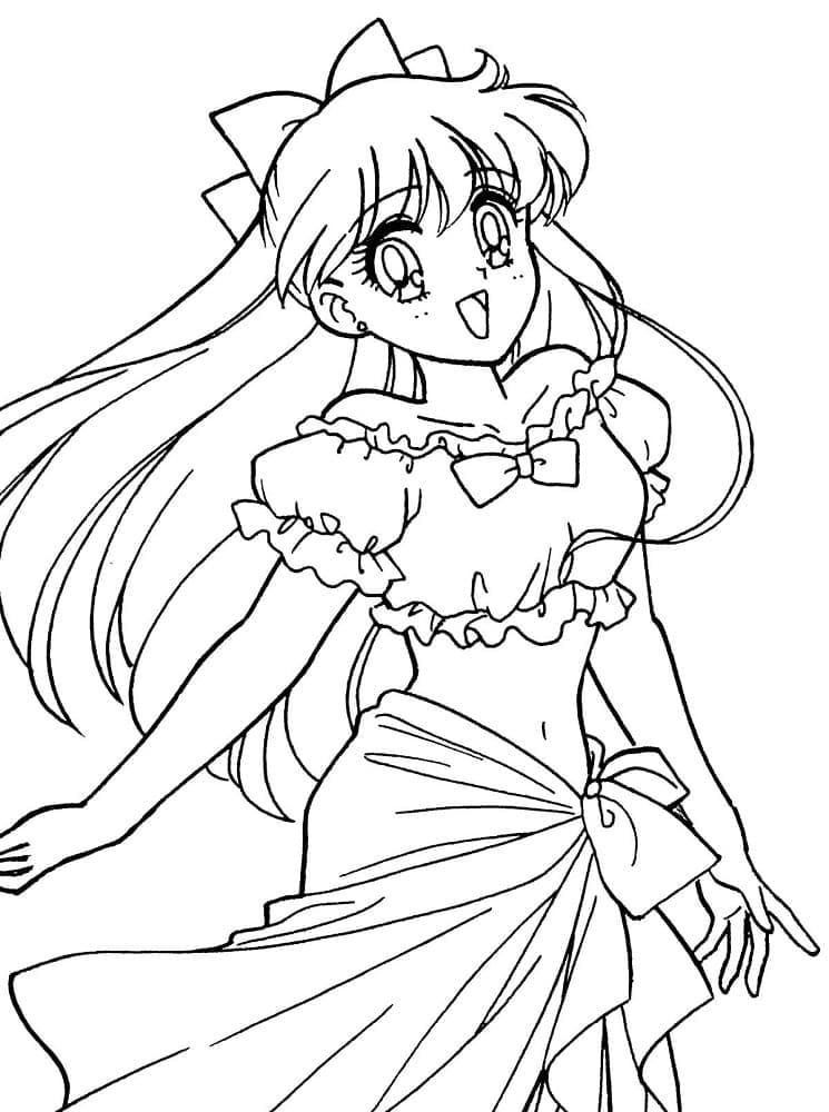 Sailor Venus fra Sailor Moon Tegninger til Farvelægning