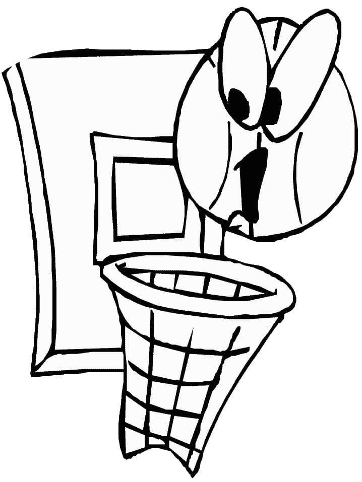 Sjov Basketballbold Tegninger til Farvelægning