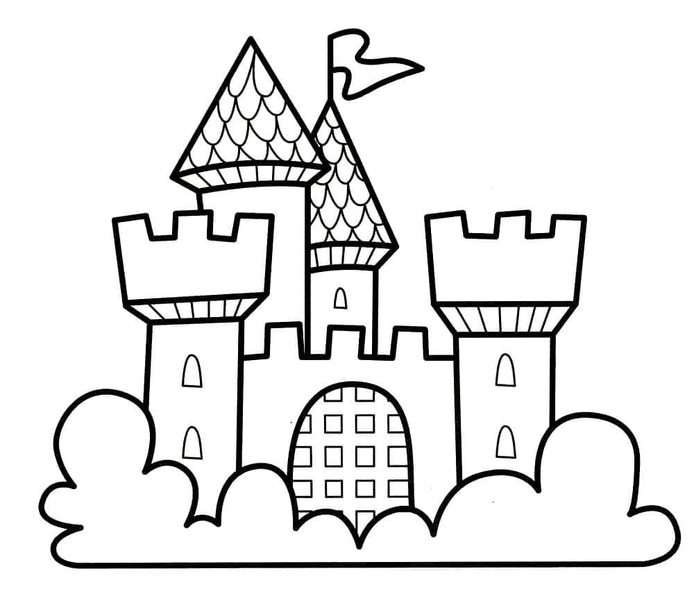 Slot for børn Tegninger til Farvelægning