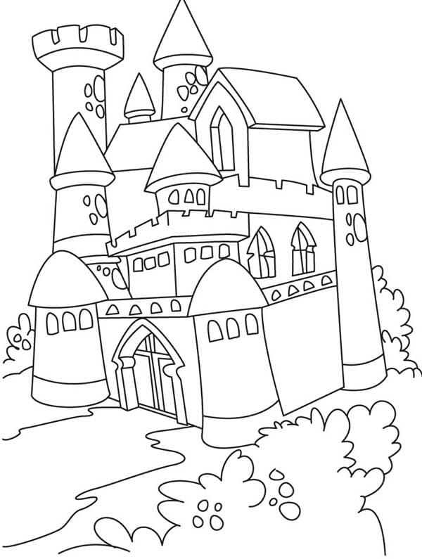 Slot gratis for børn Tegninger til Farvelægning