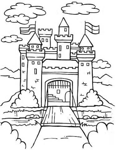Smukt slot Tegninger til Farvelægning