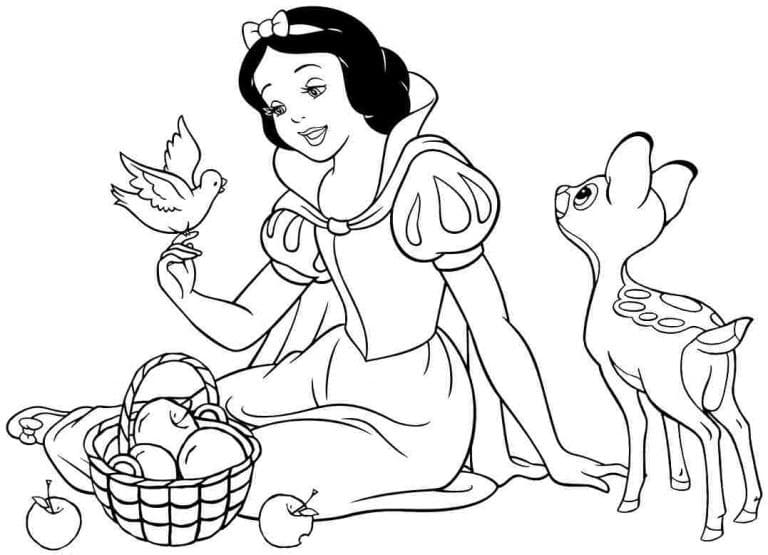 Snehvide Disney Prinsesse Tegninger til Farvelægning