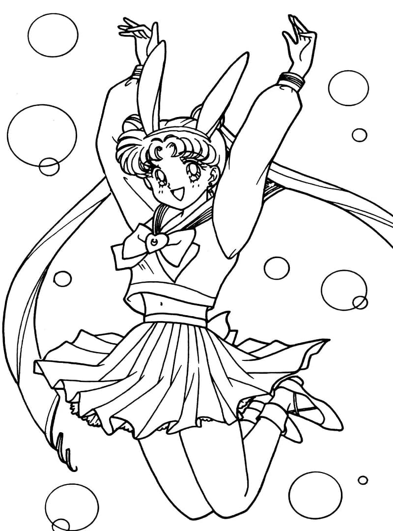 Sød Sailor Moon Tegninger til Farvelægning