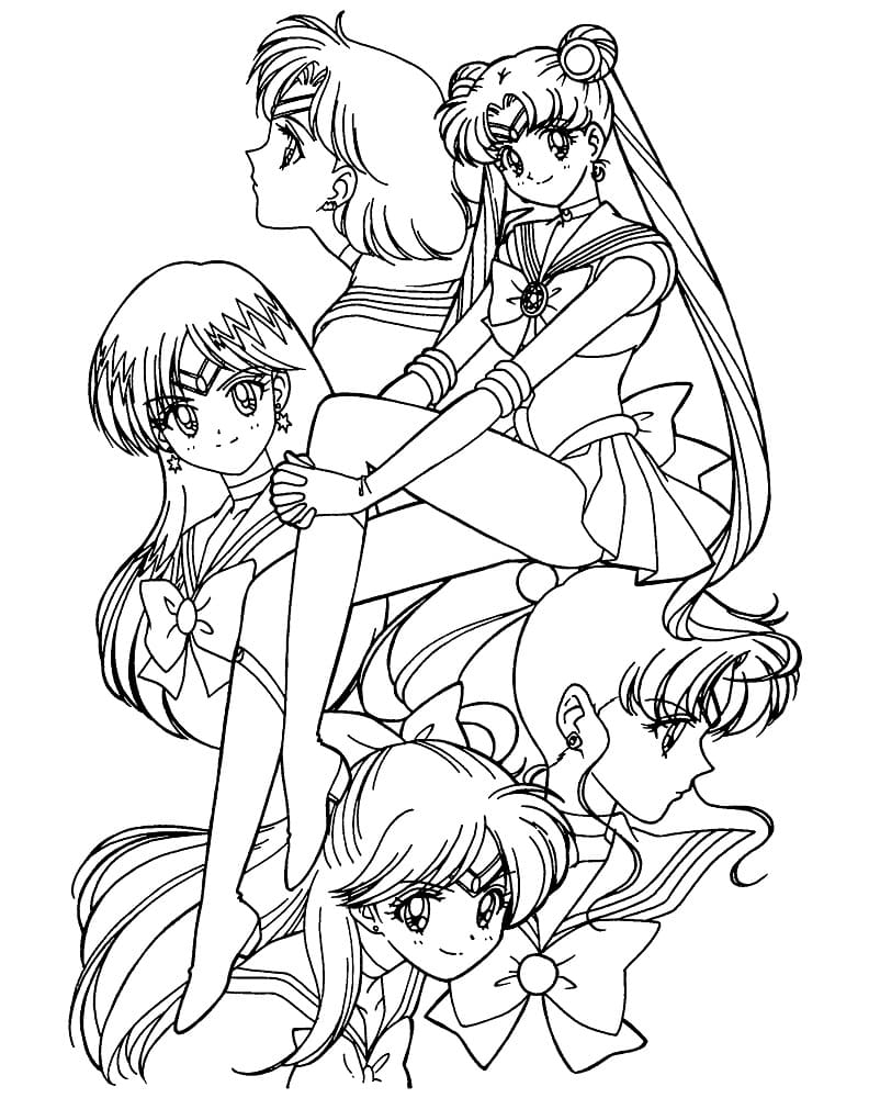 Sømænd fra Sailor Moon Tegninger til Farvelægning
