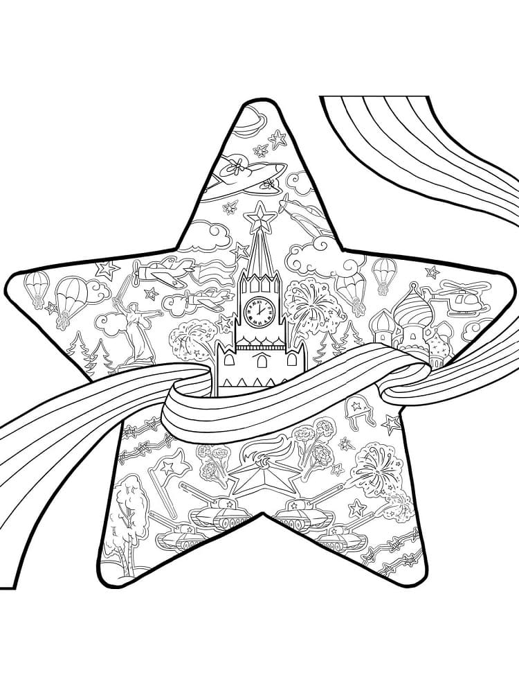 Stjerne Mandala Tegninger til Farvelægning