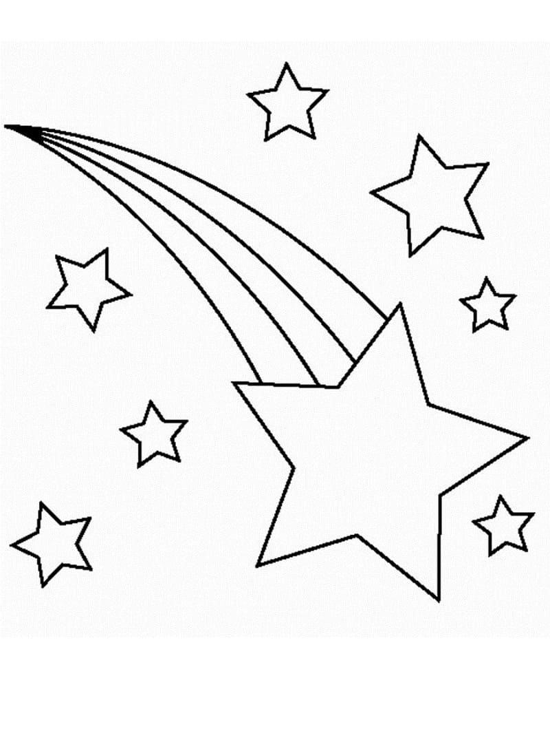 Stjerneskud Tegninger til Farvelægning