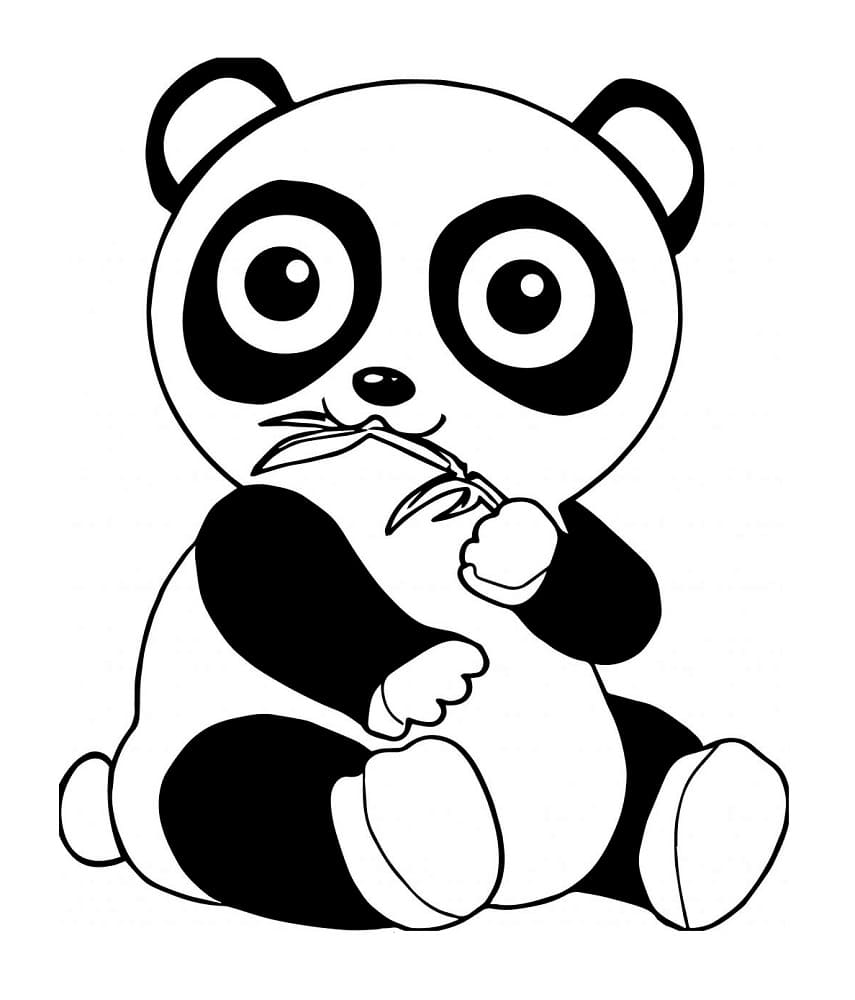 Super Sød Panda Tegninger til Farvelægning