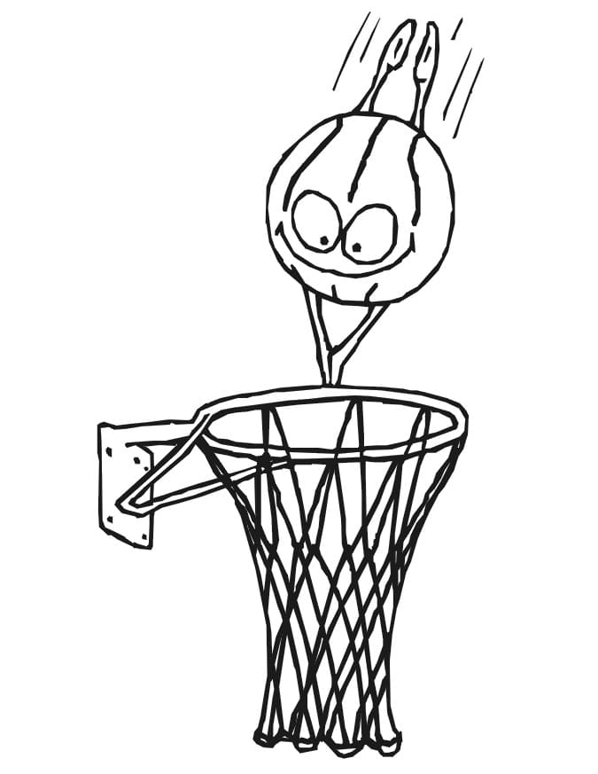 Tegnefilm Basketballbold Tegninger til Farvelægning
