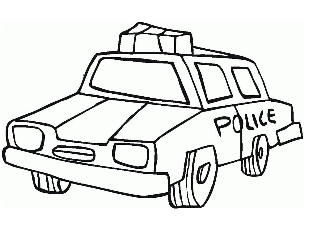 Tegning Politibil Tegninger til Farvelægning