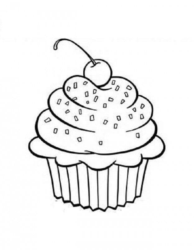Yummi Cupcake Tegninger til Farvelægning