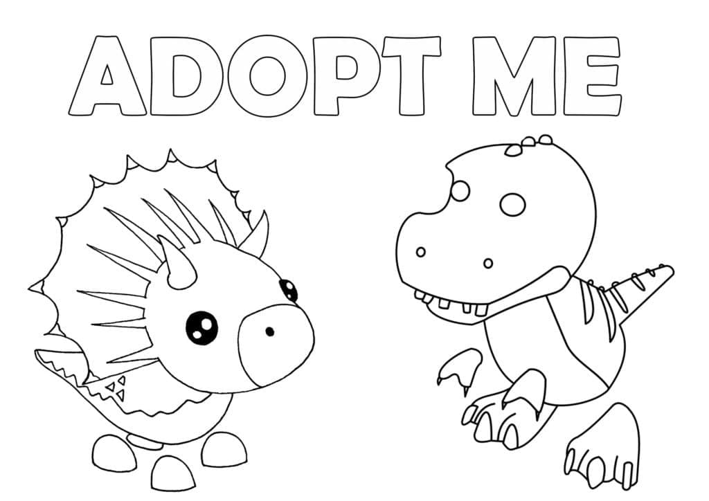 Adopter Mig Dinosaurer Tegninger til Farvelægning