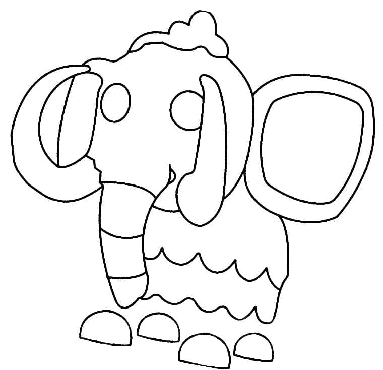 Adopter Mig Uldne Mammut Tegninger til Farvelægning