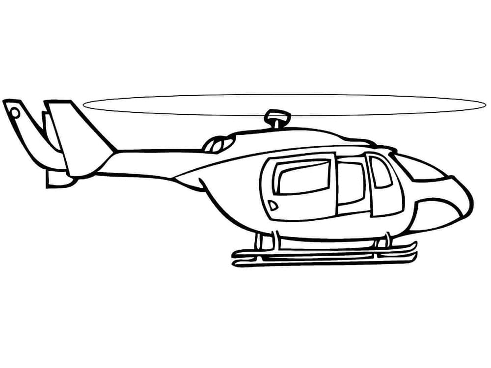 Almindelig Helikopter Tegninger til Farvelægning