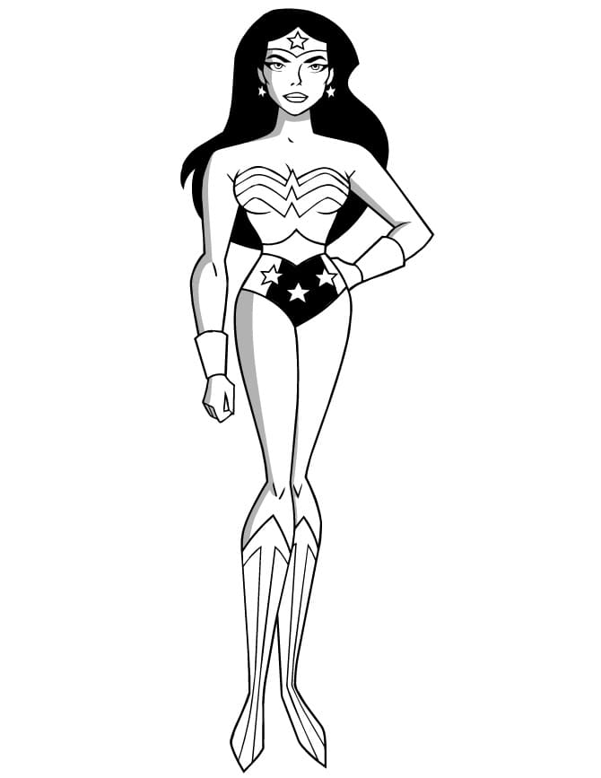 Animeret Wonder Woman Tegninger til Farvelægning