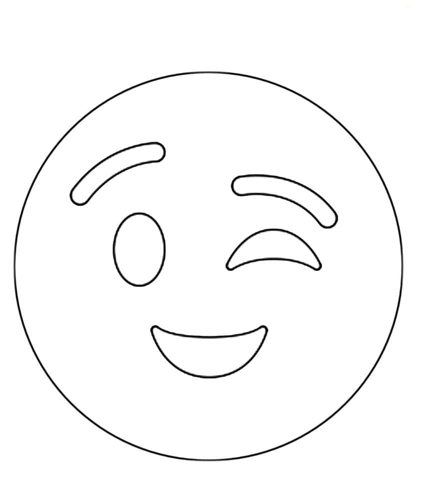 Blinke Emoji Tegninger til Farvelægning