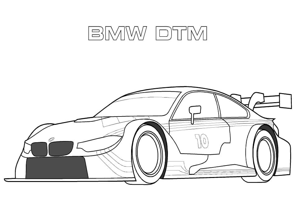 BMW DTM racerbil Tegninger til Farvelægning
