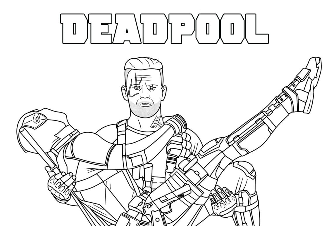 Cable og Deadpool Tegninger til Farvelægning