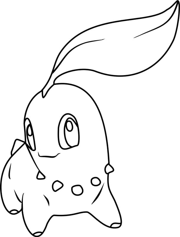Chikorita Pokemon Tegninger til Farvelægning