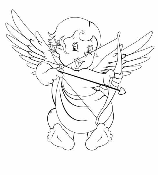 Cupido Kærlighed Tegninger til Farvelægning