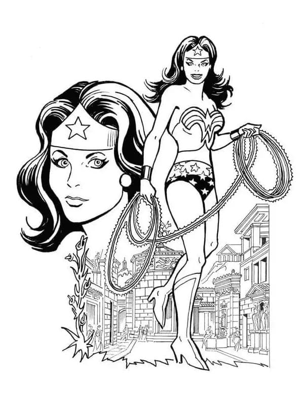DC karakter Wonder Woman Tegninger til Farvelægning