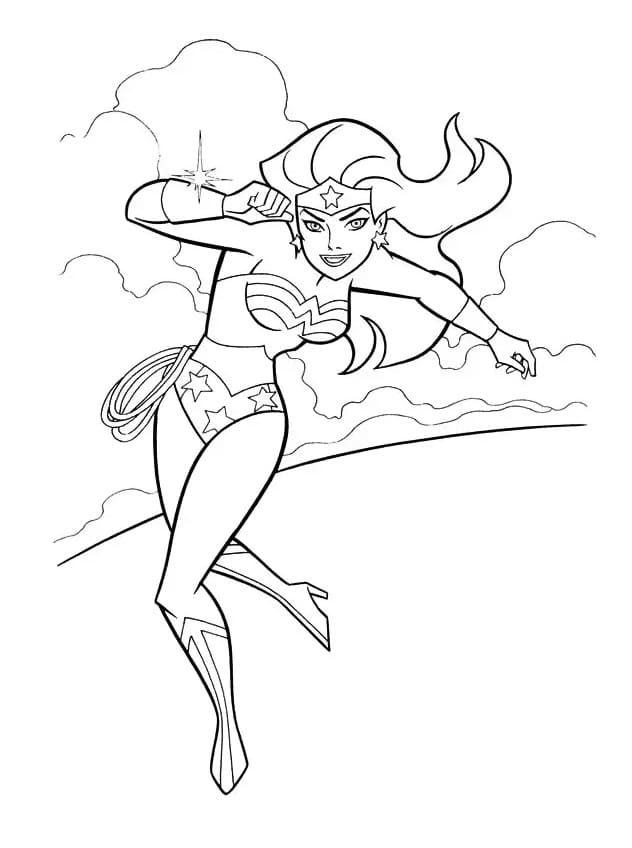 DC superhelte Wonder Woman Tegninger til Farvelægning