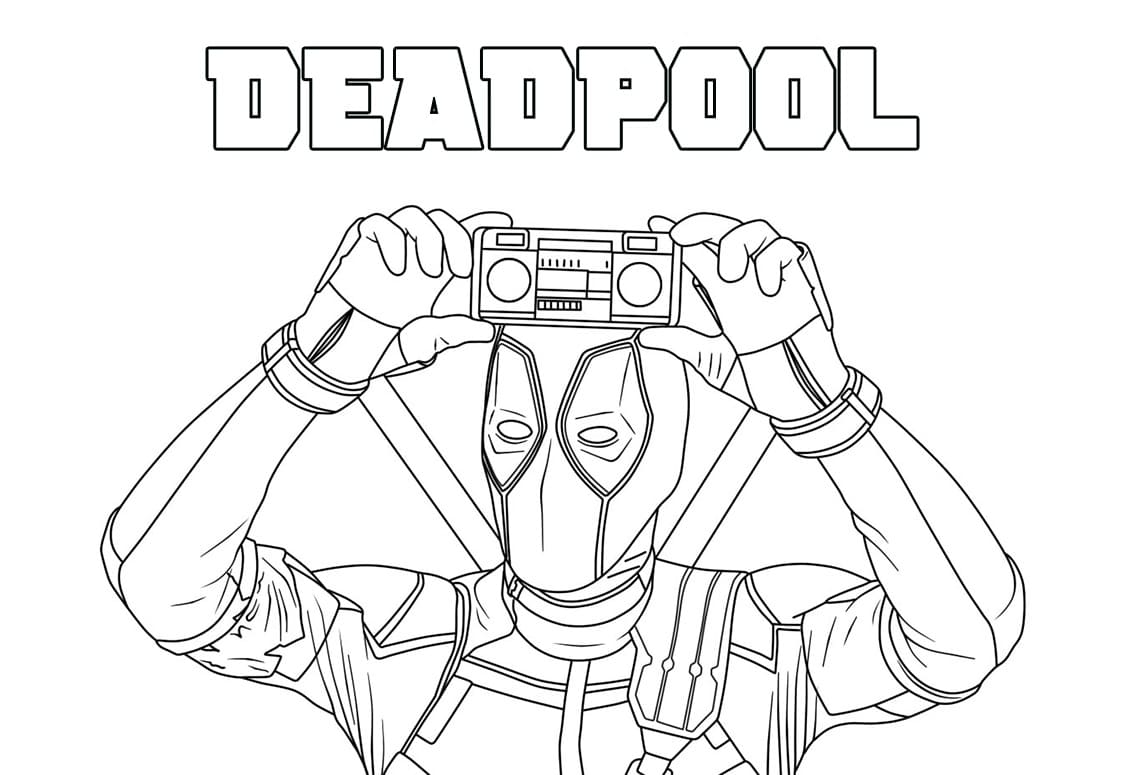 Deadpool Fra Filmen Tegninger til Farvelægning