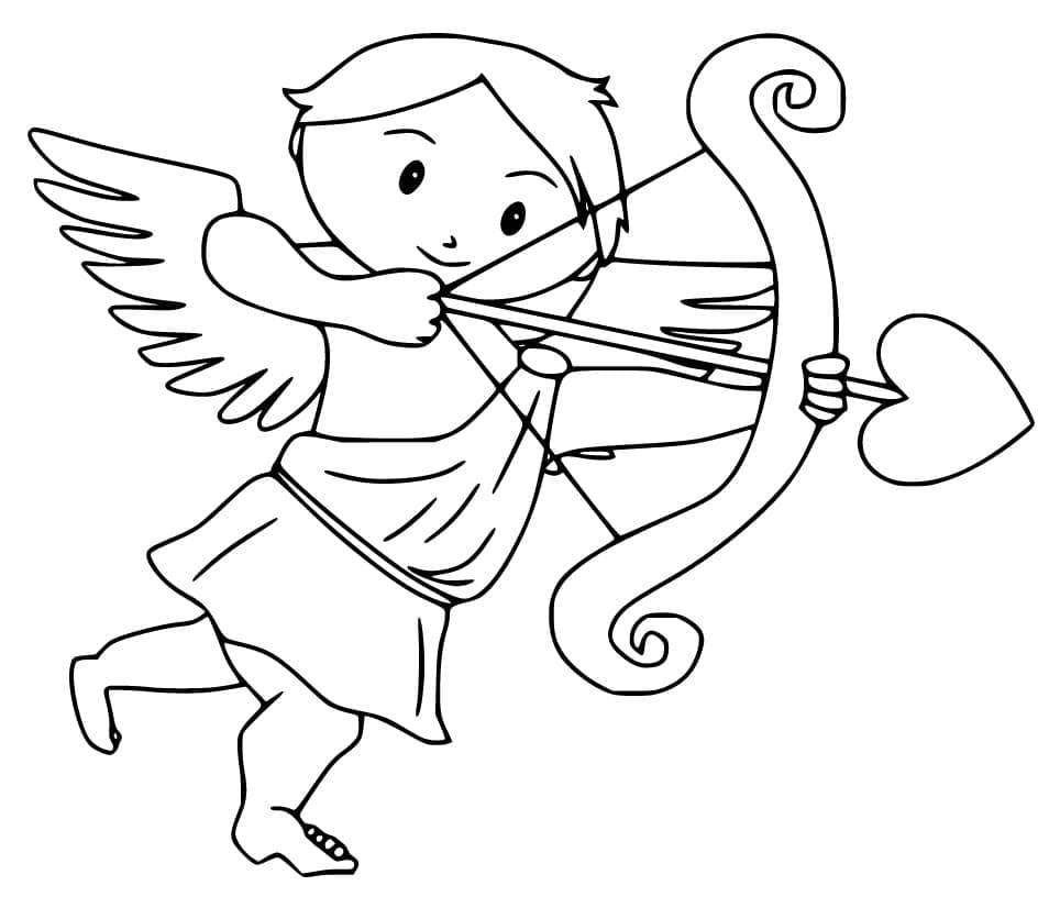 Dejlig Cupido Tegninger til Farvelægning