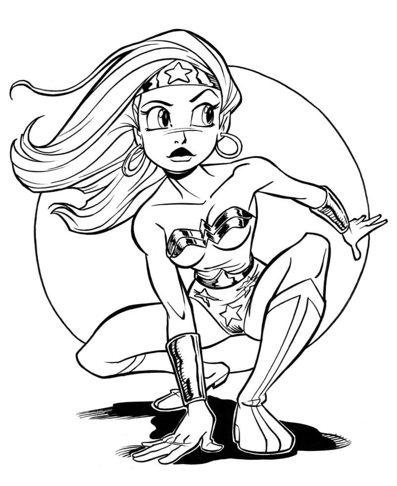 Dejlig Wonder Woman Tegninger til Farvelægning