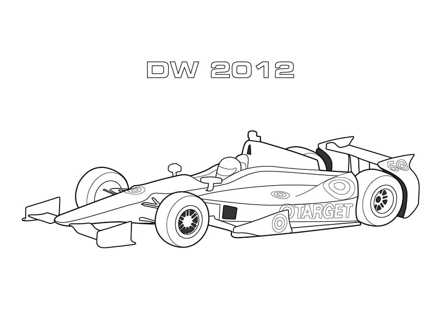 DW 2012 racerbil Tegninger til Farvelægning