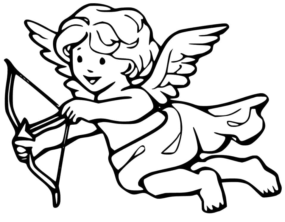 Elsker Cupido Tegninger til Farvelægning