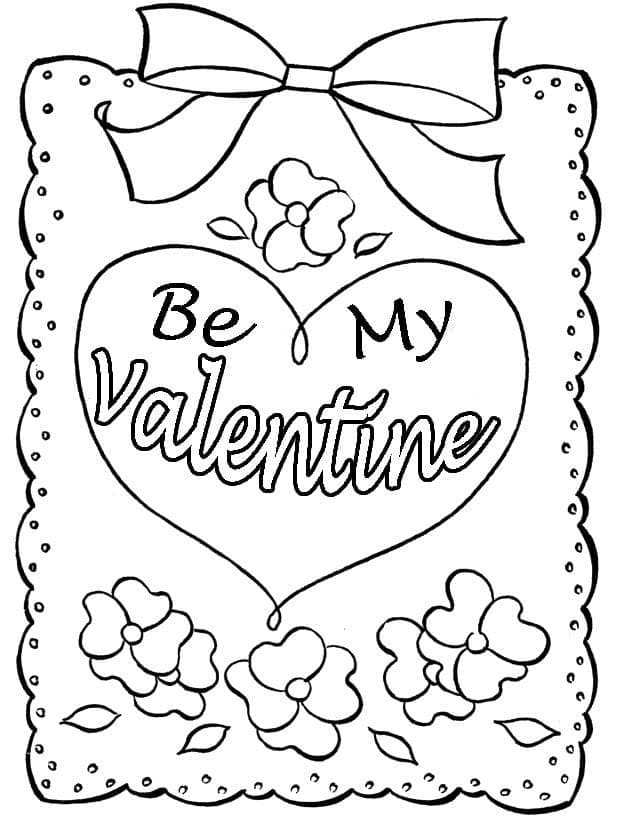 Elsker Valentines kort Tegninger til Farvelægning