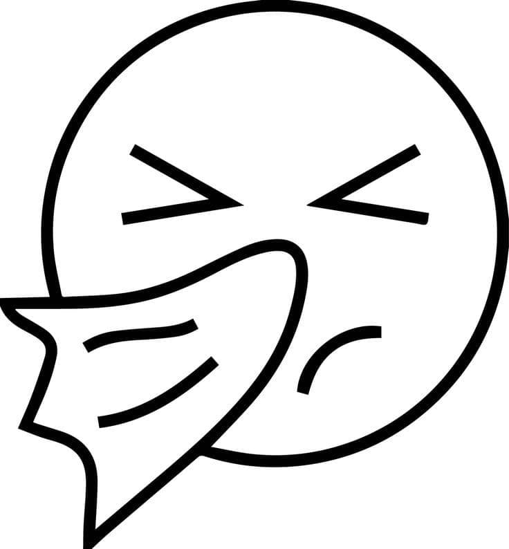 Emoji For Nysende Ansigt Tegninger til Farvelægning