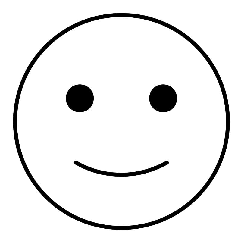 Emoji Med et Lidt Smilende Ansigt Tegninger til Farvelægning