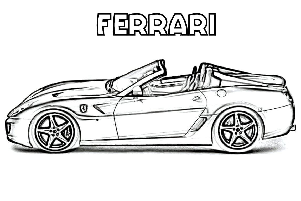 Fantastisk Ferrari billede Tegninger til Farvelægning