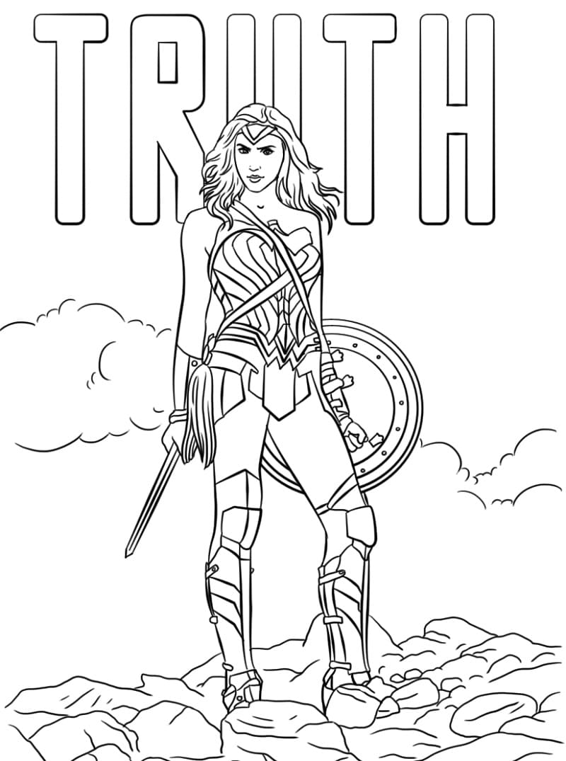 Fantastisk Wonder Woman Tegninger til Farvelægning