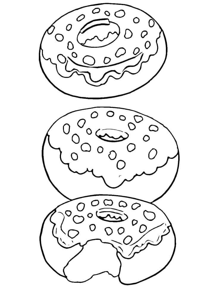 Donut Tegninger til Farvelægning