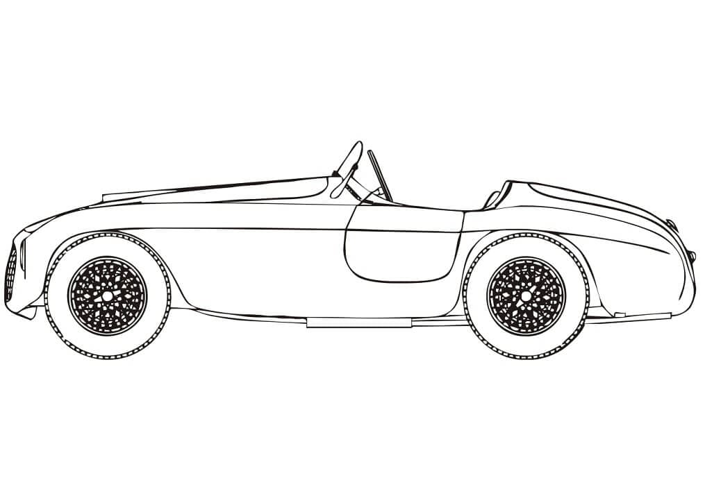 Ferrari 166 mm Barchetta Tegninger til Farvelægning