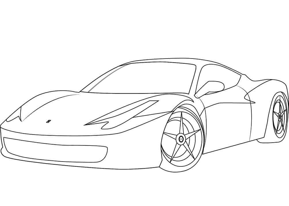 Ferrari 458 Tegninger til Farvelægning