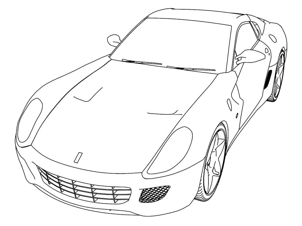 Ferrari 488 Gtb Tegninger til Farvelægning