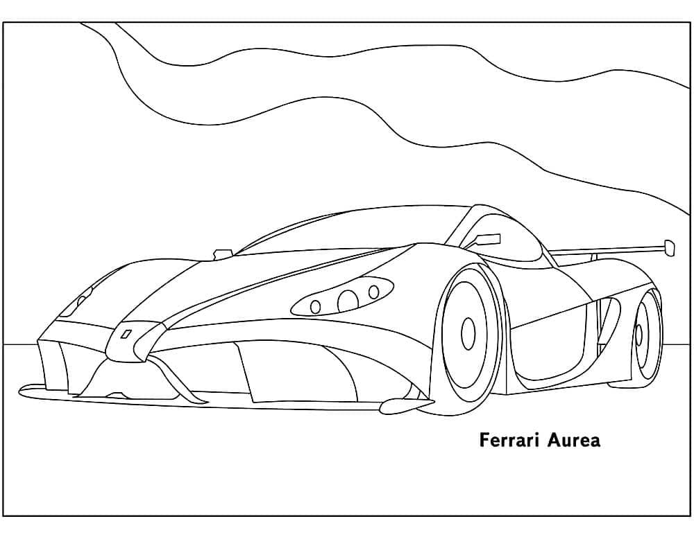Ferrari Aurea Tegninger til Farvelægning
