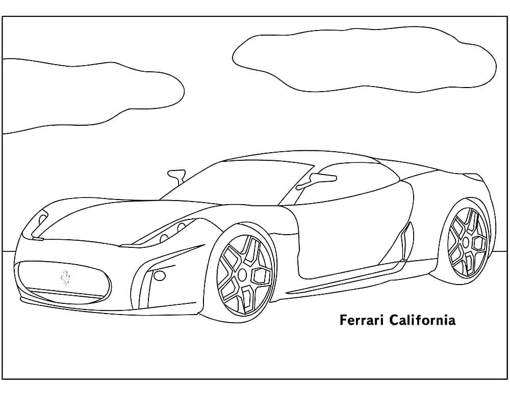 Ferrari Californien Tegninger til Farvelægning
