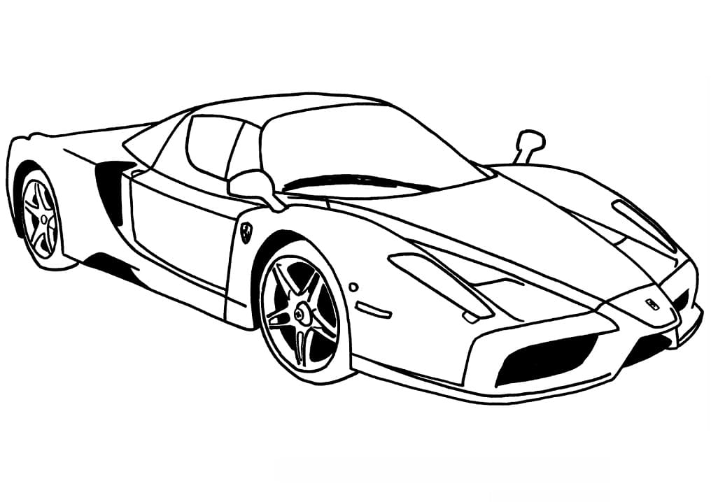 Ferrari Enzo bil Tegninger til Farvelægning